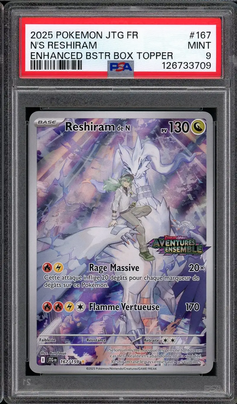 PSA 9 Reshiram de N Stamp