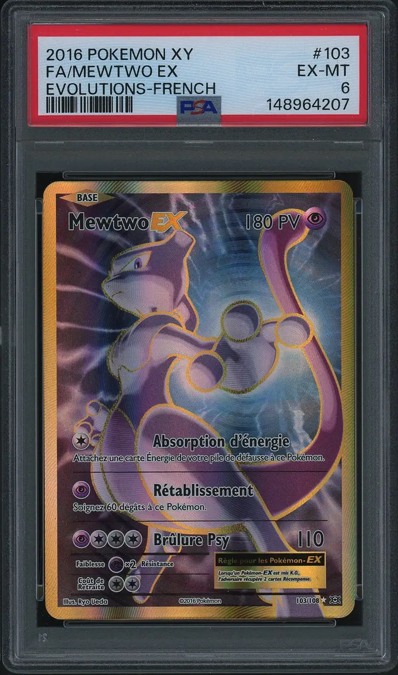 PSA 6 Mewtwo Ex Gold