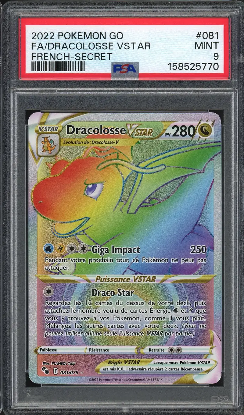 PSA 9 Dracolosse VStar Rainbow