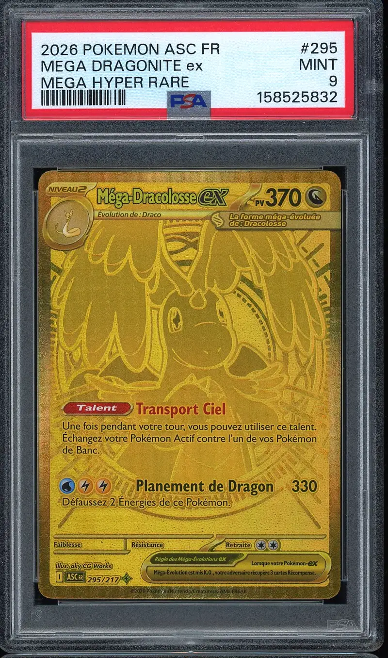 PSA 9 Méga-Dracolosse Ex Gold