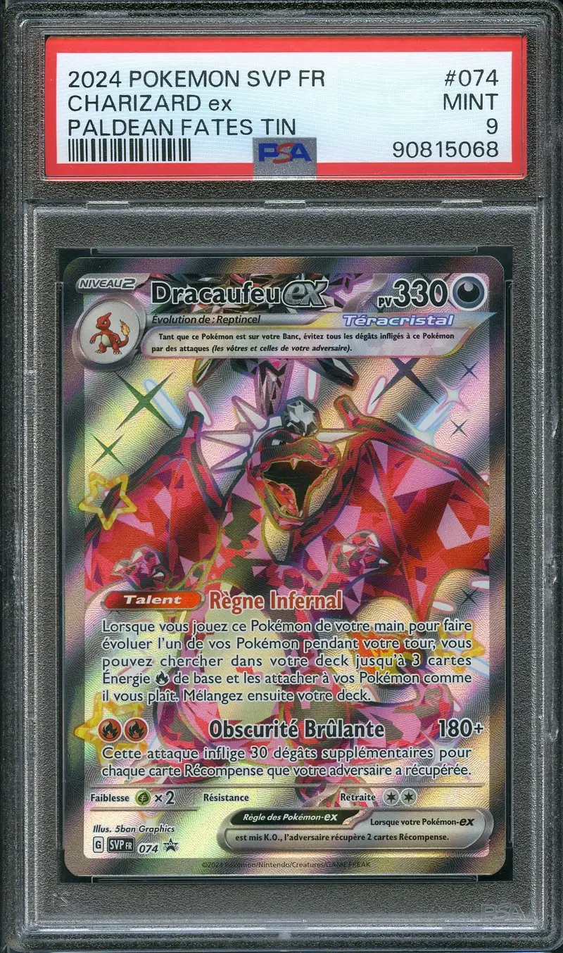 PSA 9 Dracaufeu Ex