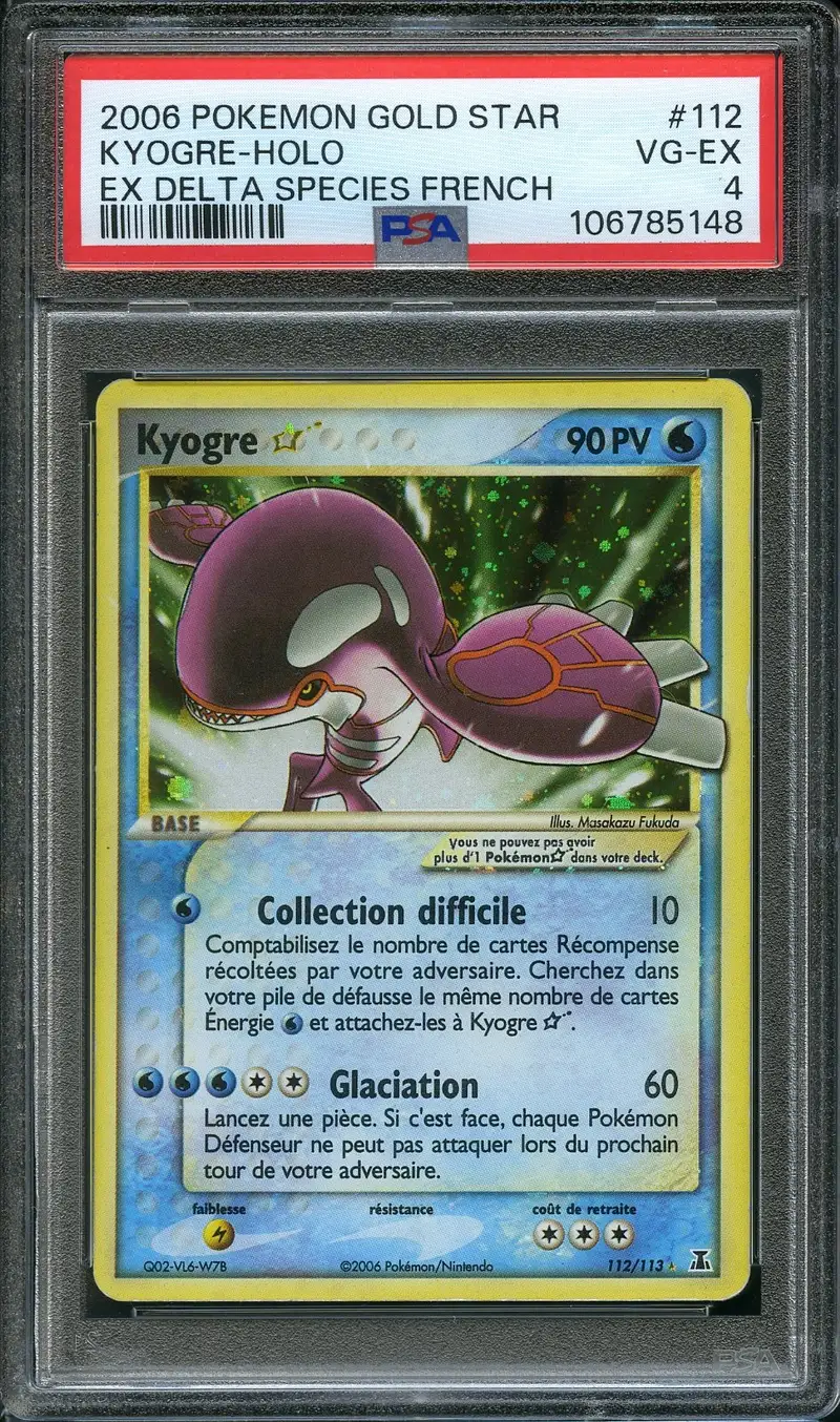 PSA 4 Kyogre Gold Star