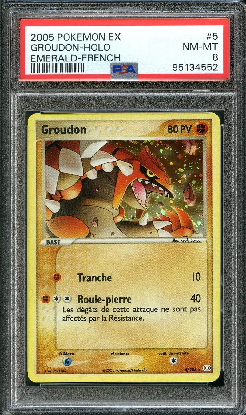 PSA 8 Groudon Holo