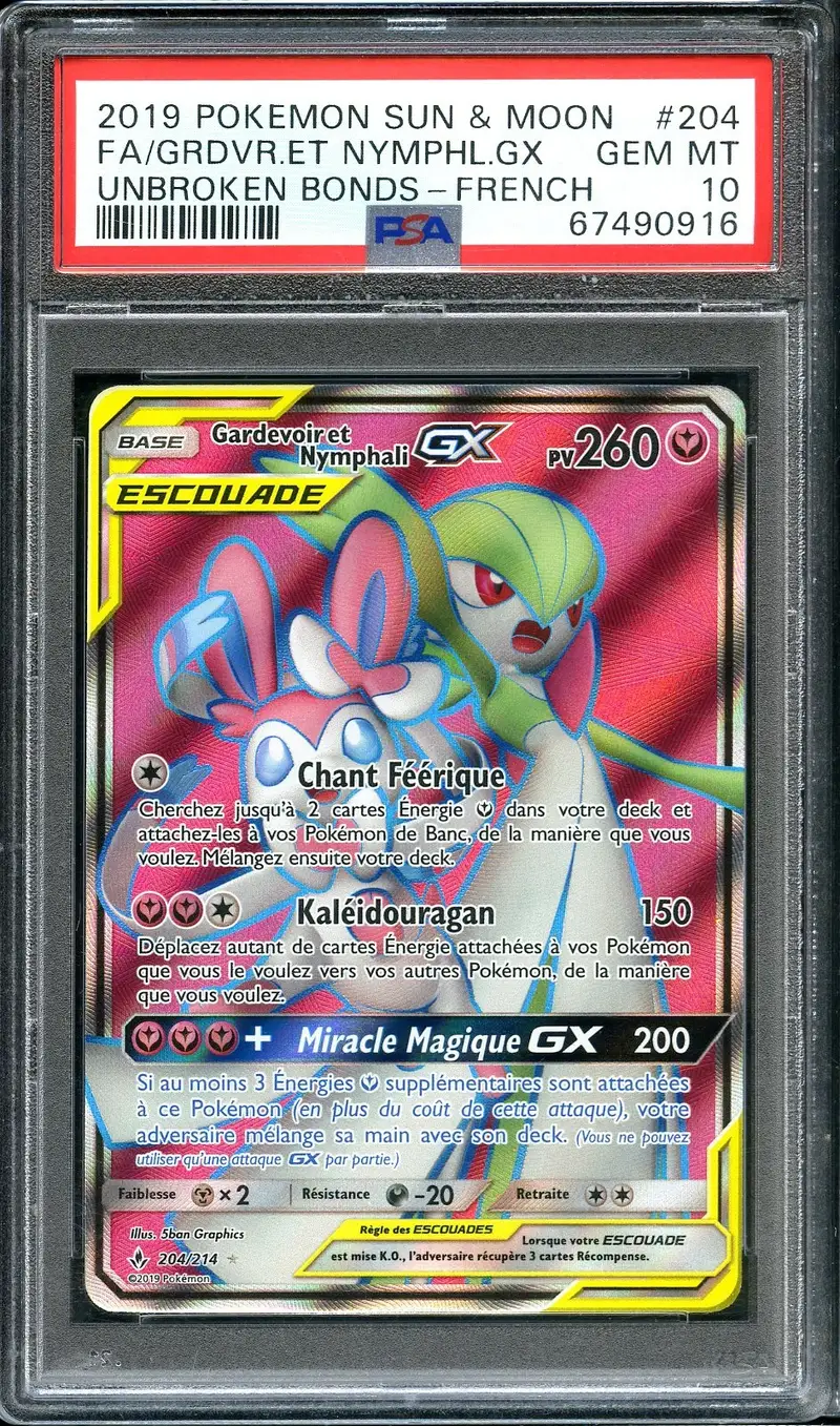 PSA 10 Gardevoir et Nymphali Gx