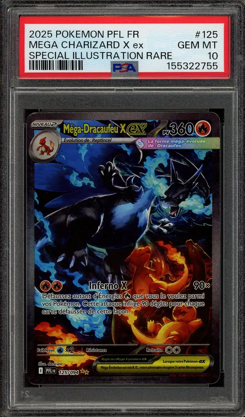 PSA 10 Méga-Dracaufeu X Ex
