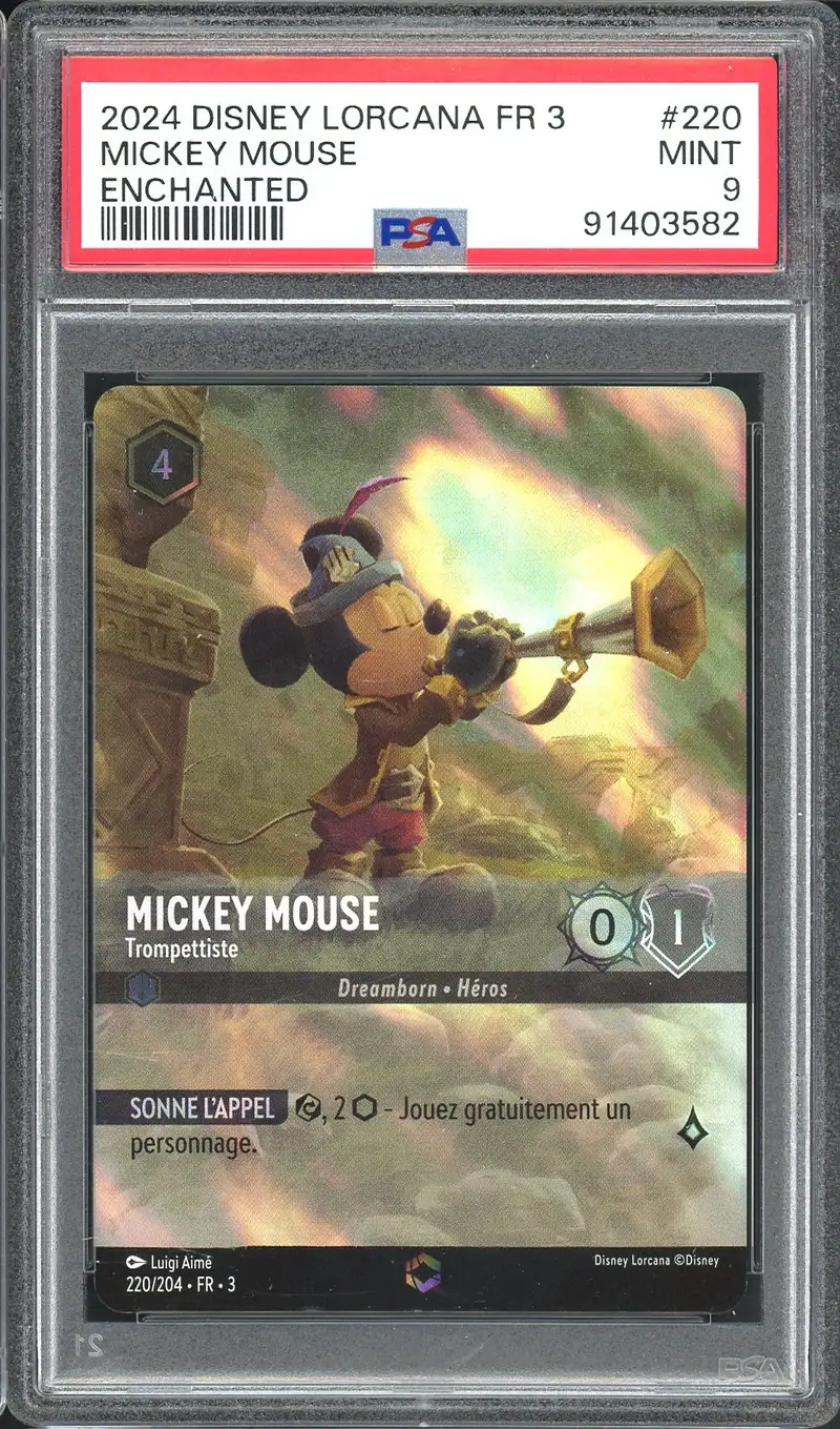 PSA 9 Mickey Mouse Enchantée