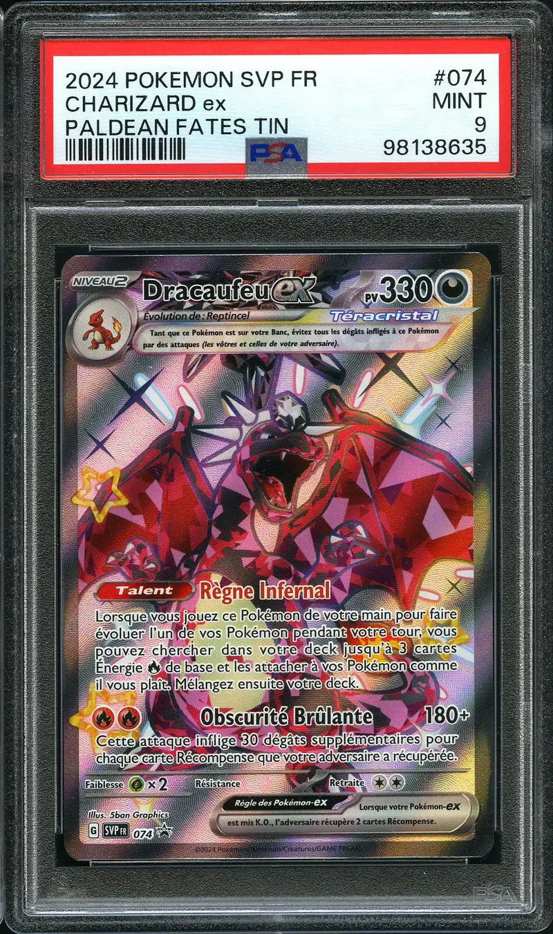 PSA 9 Dracaufeu Ex
