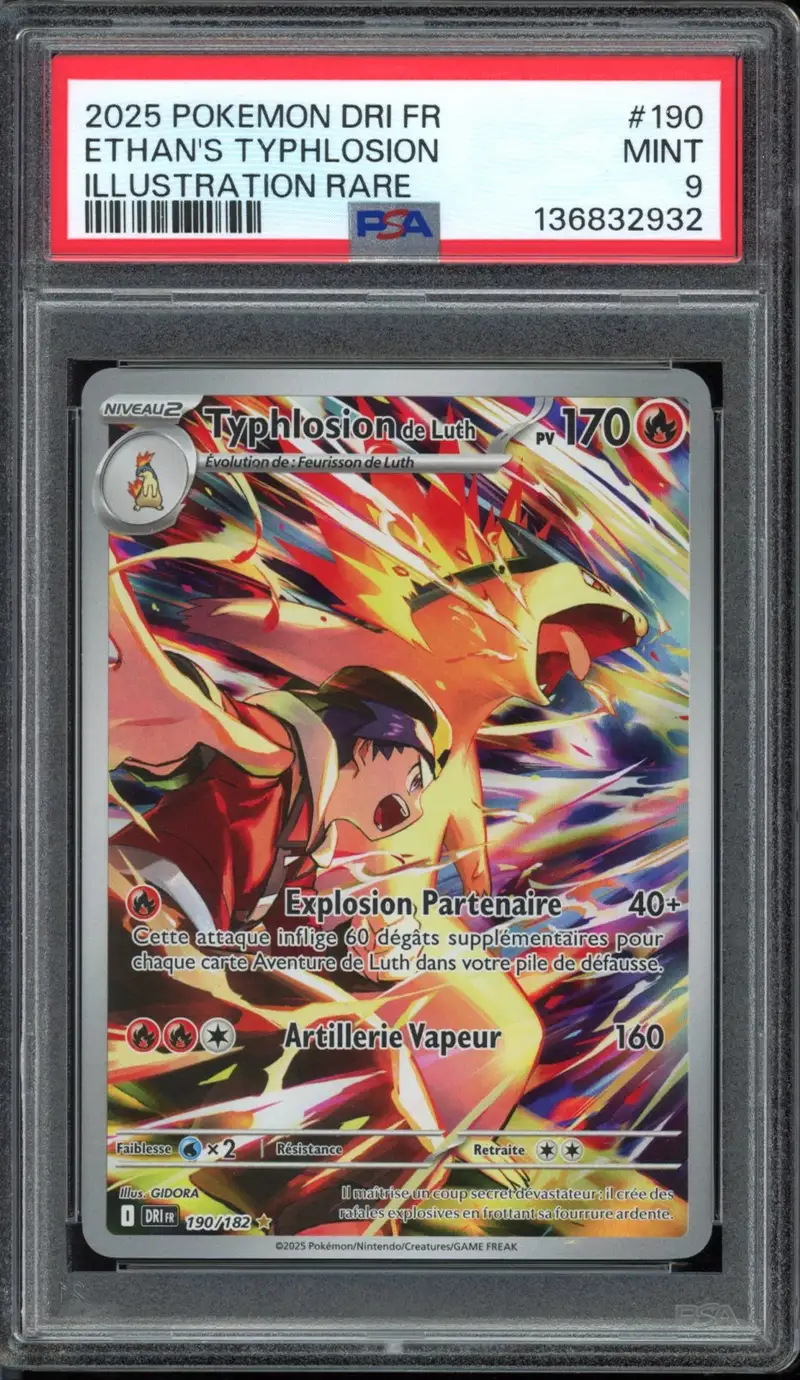 PSA 9 Typhlosion de Luth