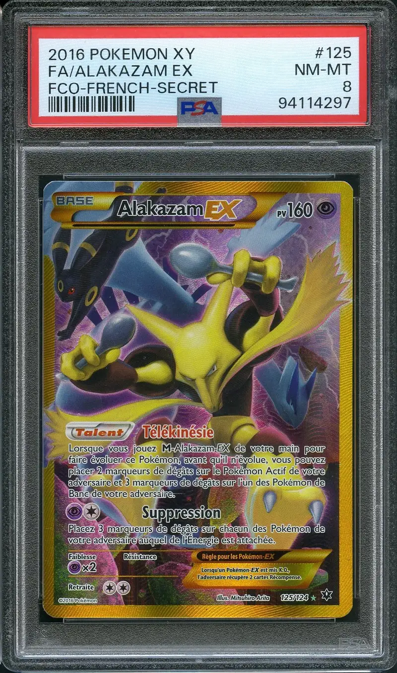 PSA 8 Alakazam Ex Gold