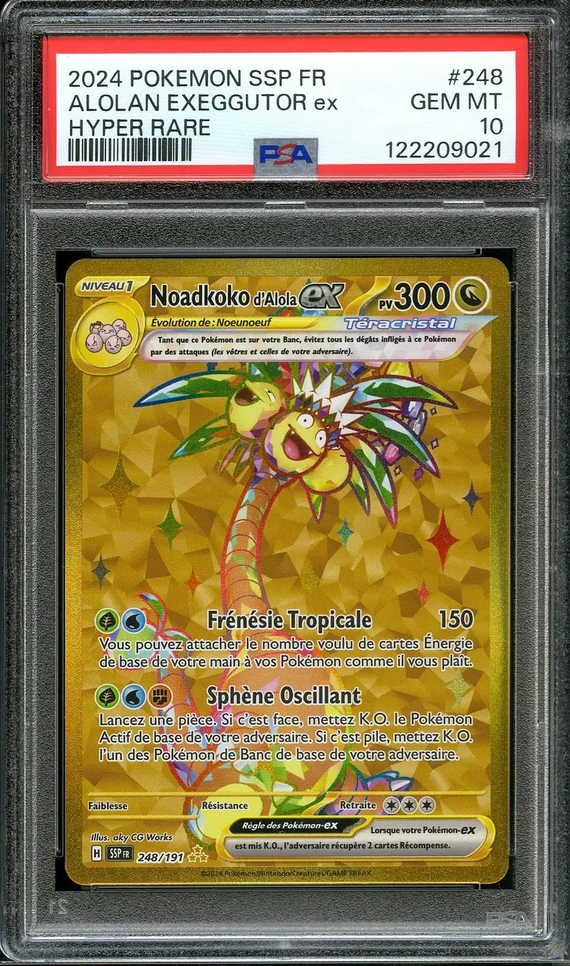 PSA 10 Noadkoko d'Alola Ex Gold