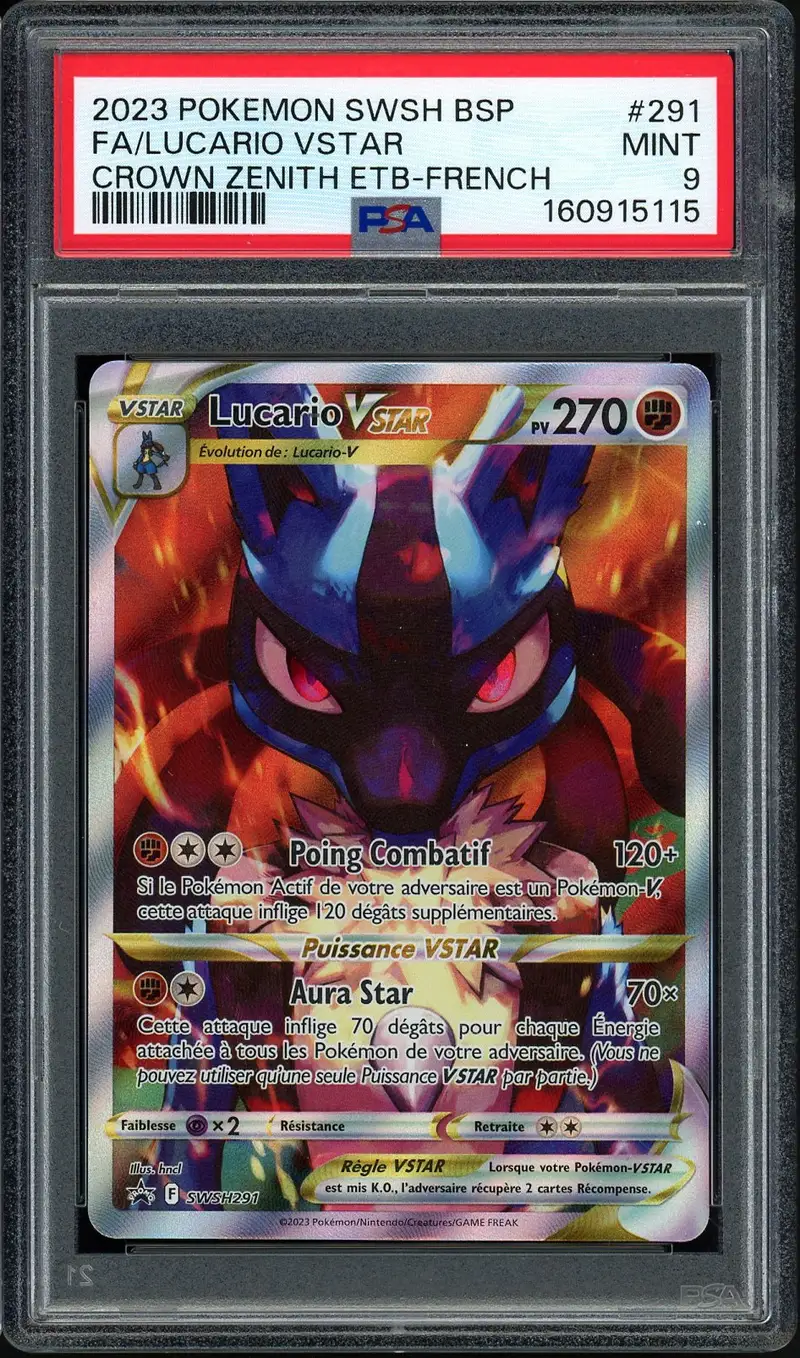 PSA 9 Lucario VStar