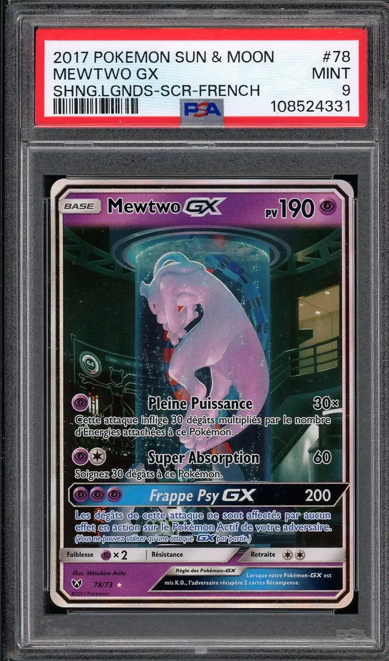 PSA 9 Mewtwo Gx