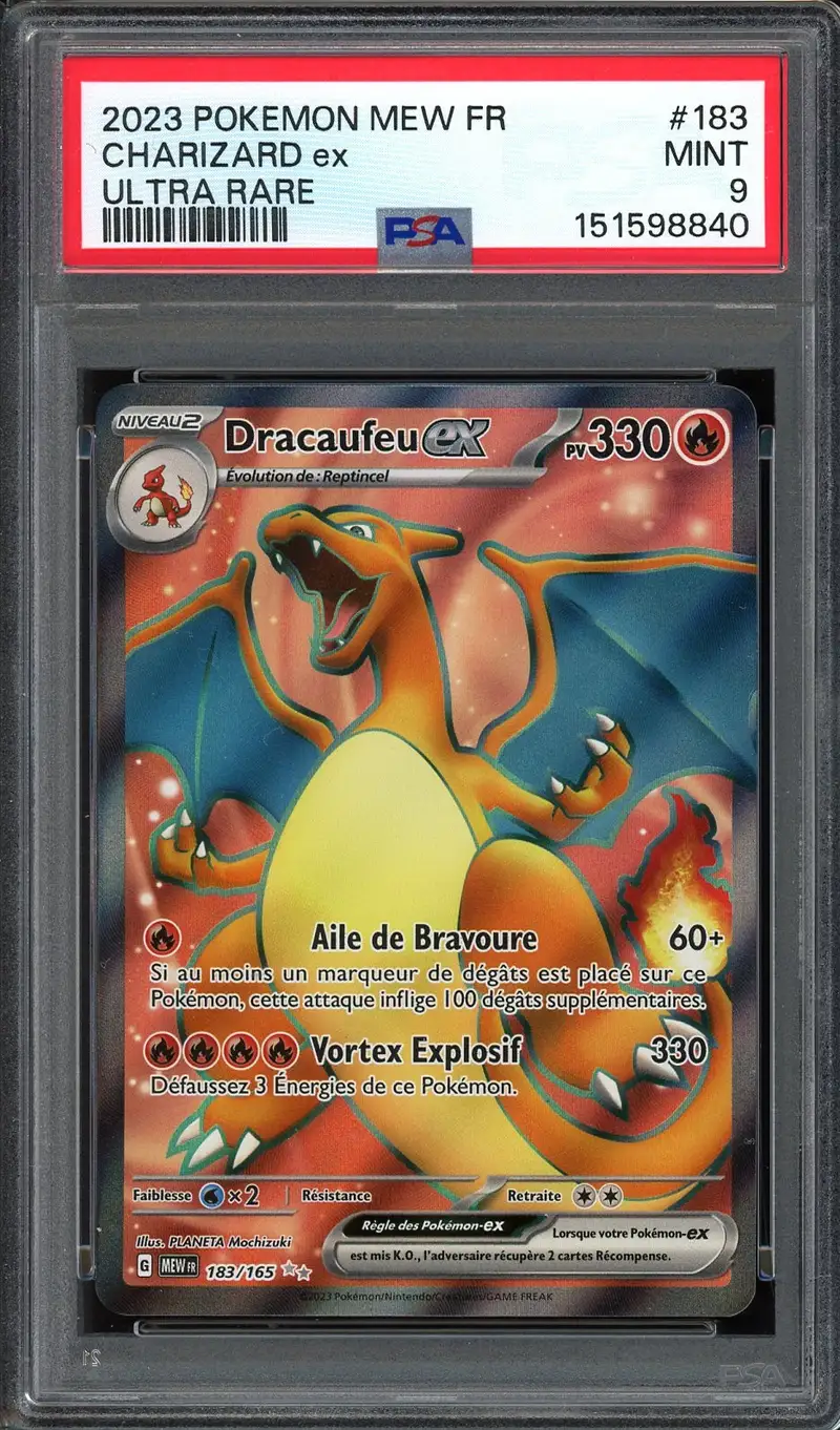 PSA 9 Dracaufeu Ex