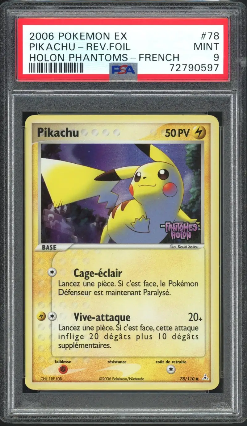 PSA 9 Pikachu Reverse