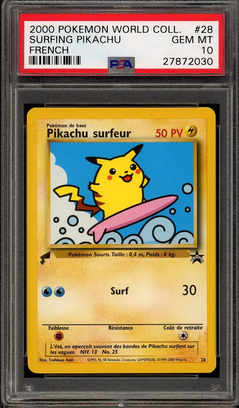 PSA 10 Pikachu Surfeur