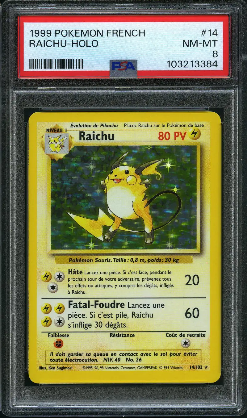 PSA 8 Raichu Holo