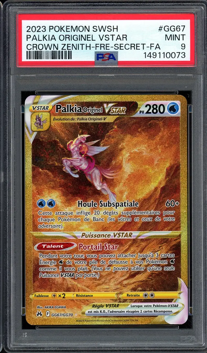 PSA 9 Palkia Originel VStar Gold