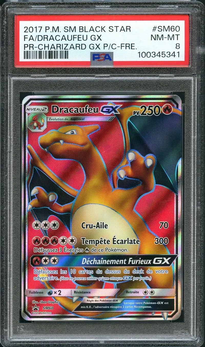 PSA 8 Dracaufeu Gx