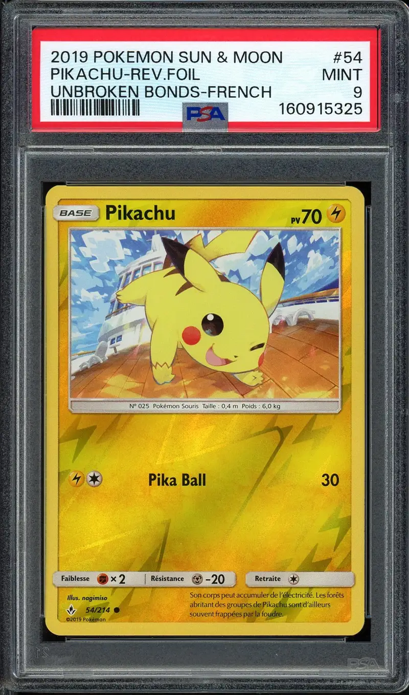 PSA 9 Pikachu Reverse