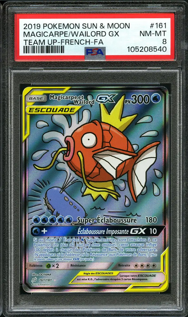 PSA 8 Magicarpe et Wailord Gx