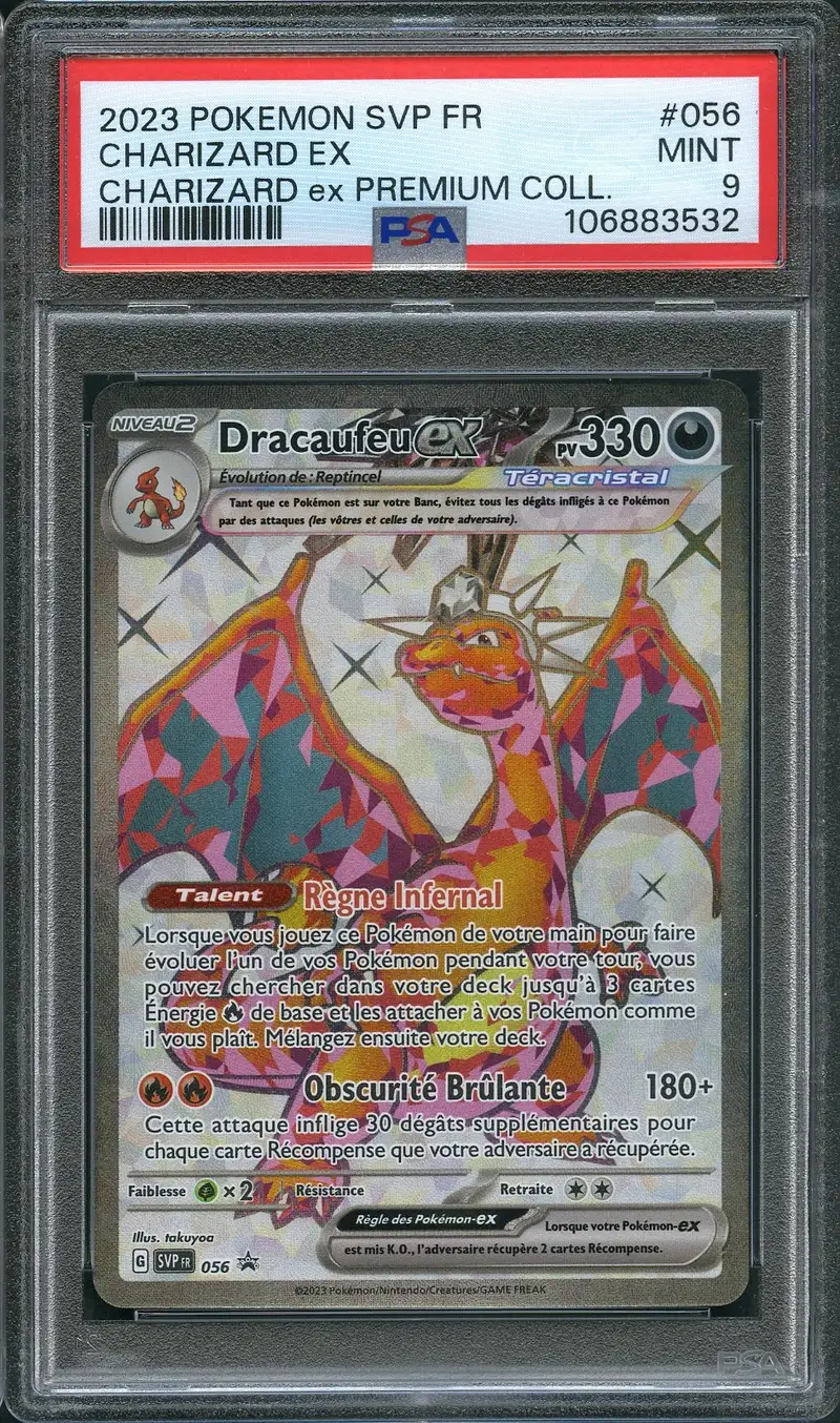 PSA 9 Dracaufeu Ex