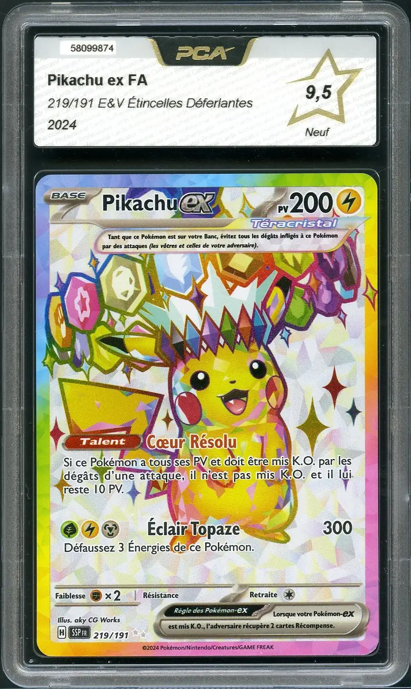 PCA 9.5 Pikachu Ex