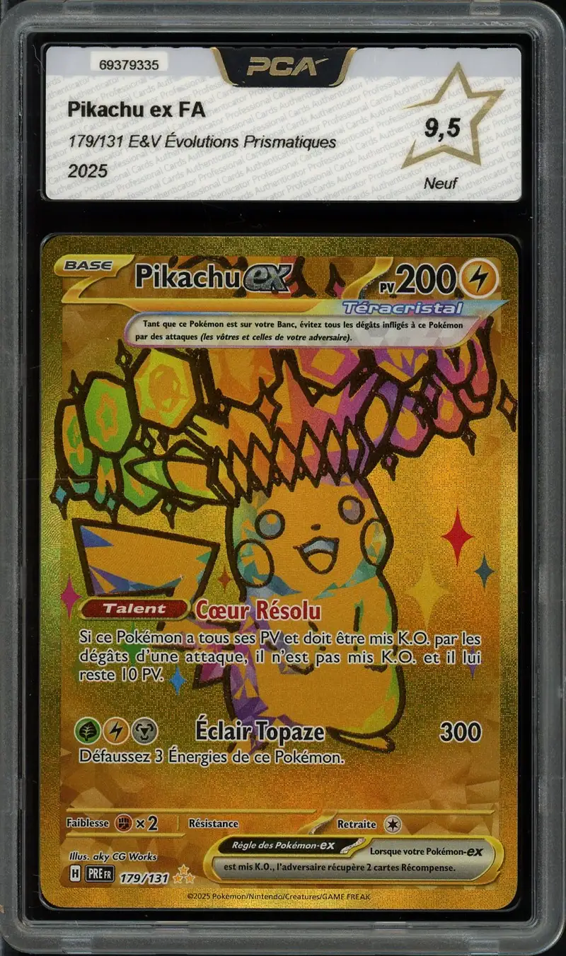 PCA 9.5 Pikachu Ex Gold