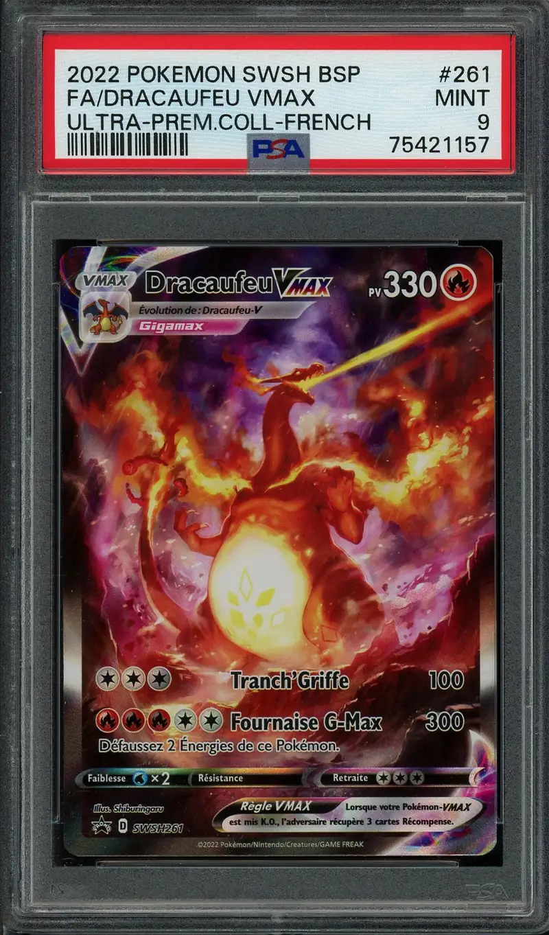 PSA 9 Dracaufeu VMax