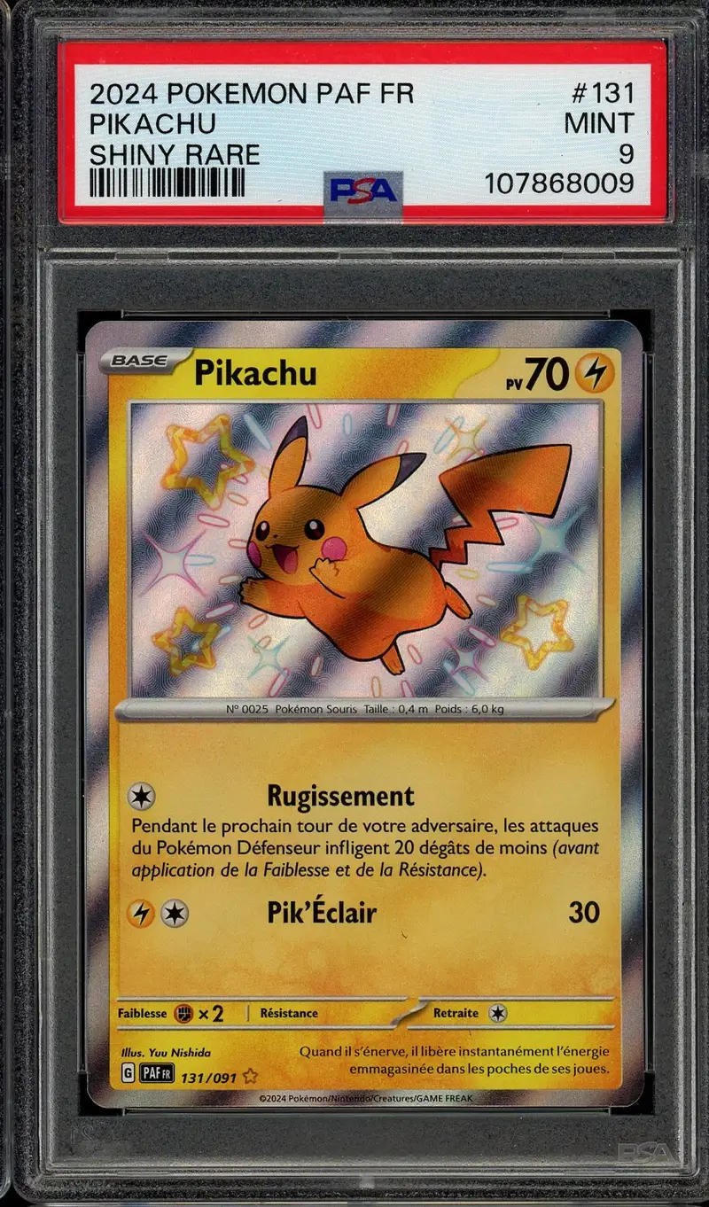 PSA 9 Pikachu Shiny