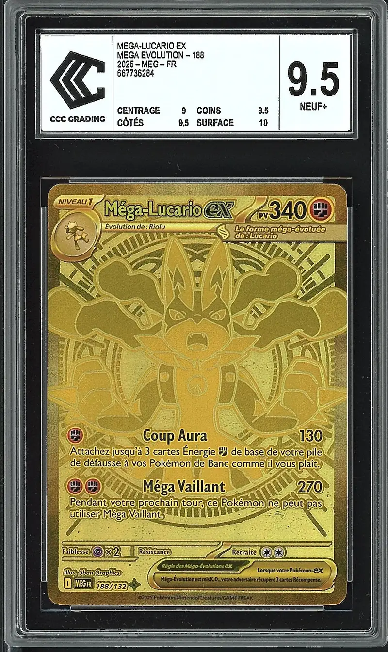 CCC 9.5 Méga-Lucario Ex Gold
