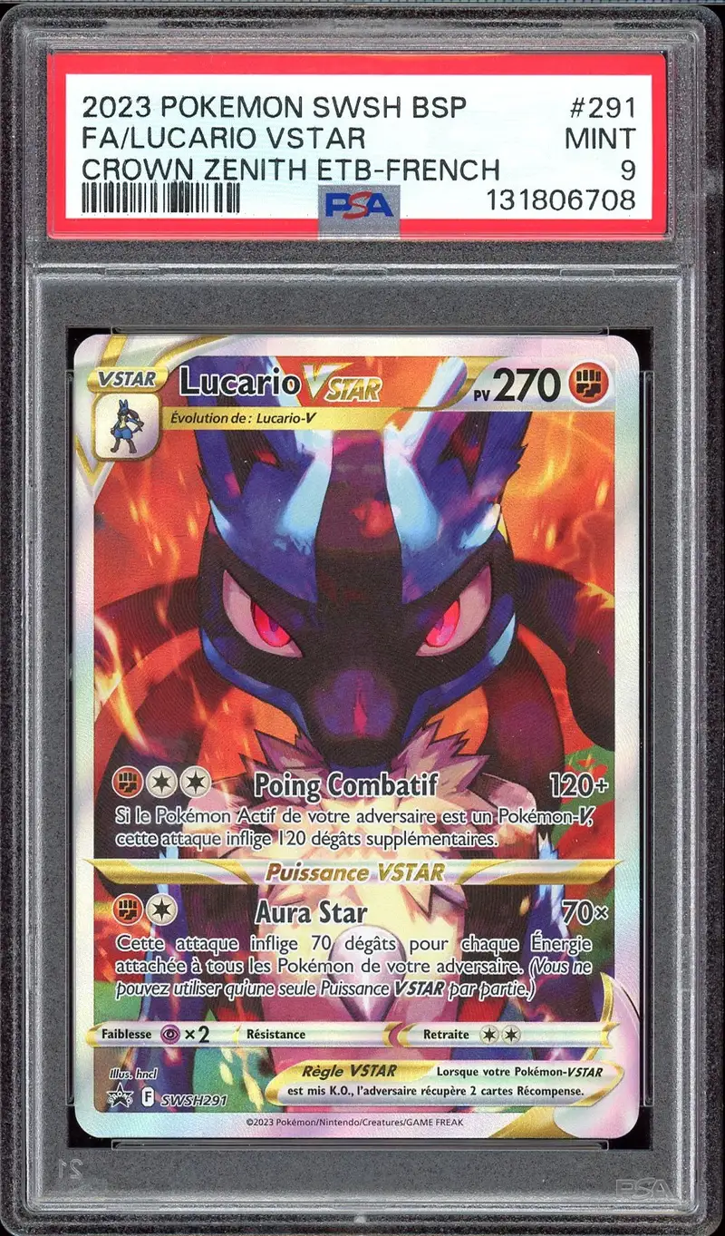 PSA 9 Lucario VStar