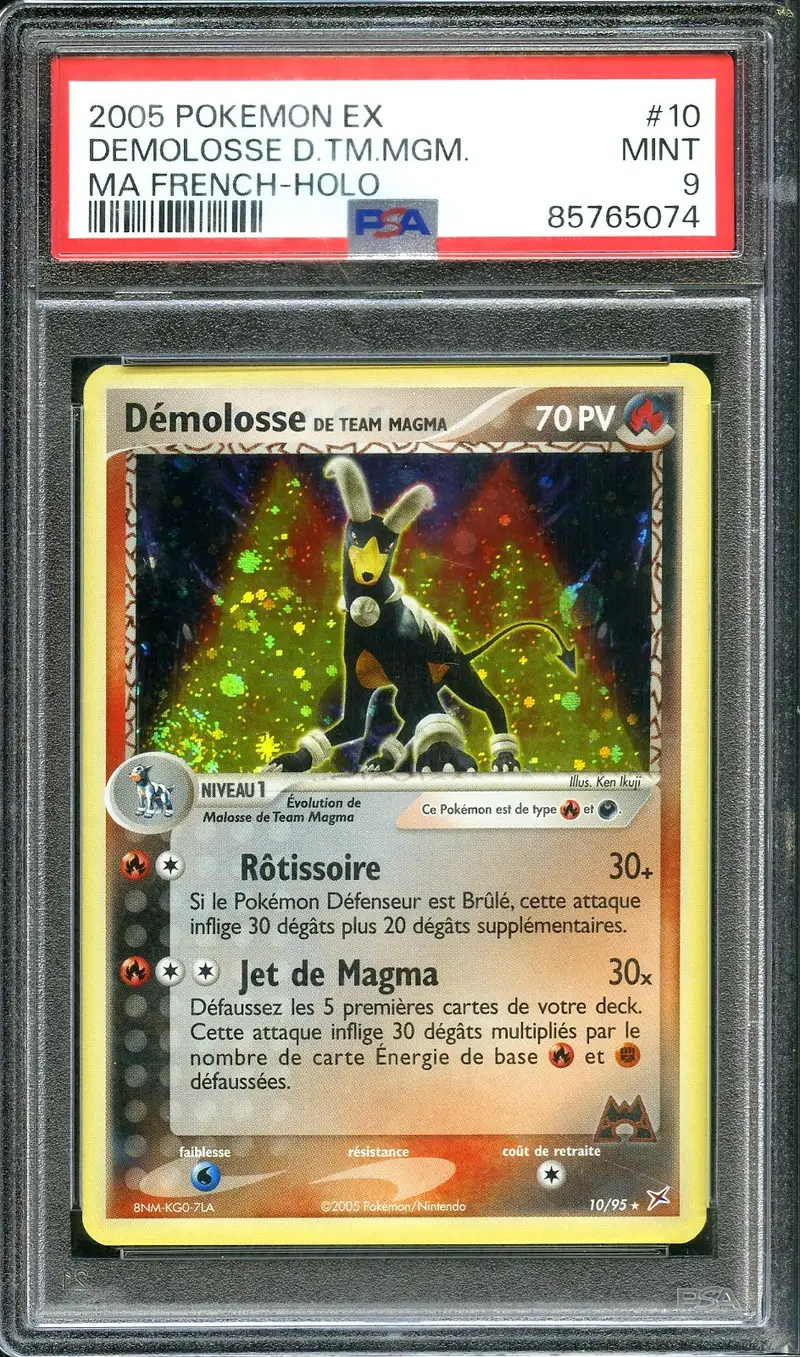 PSA 9 Démolosse de Team Magma Holo