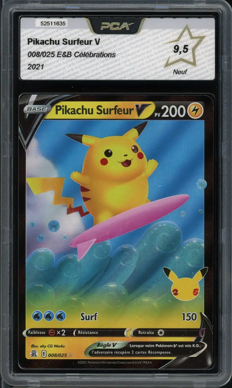 PCA 9.5 Pikachu Surfeur V