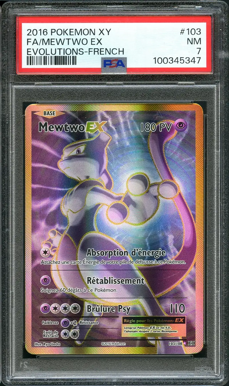 PSA 7 Mewtwo Ex Gold