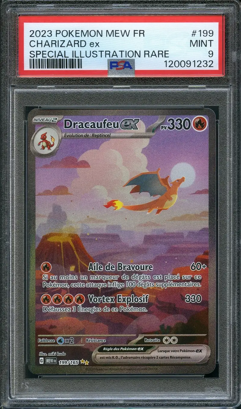 PSA 9 Dracaufeu Ex