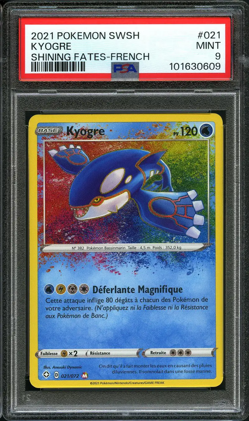 PSA 9 Kyogre Holo