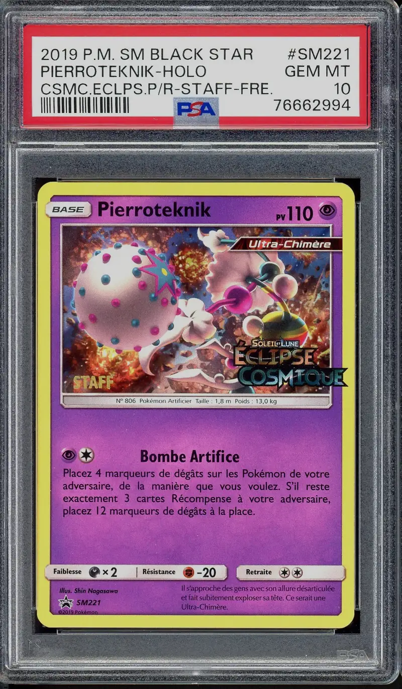 PSA 10 Pierroteknik Holo Prerelease Staff