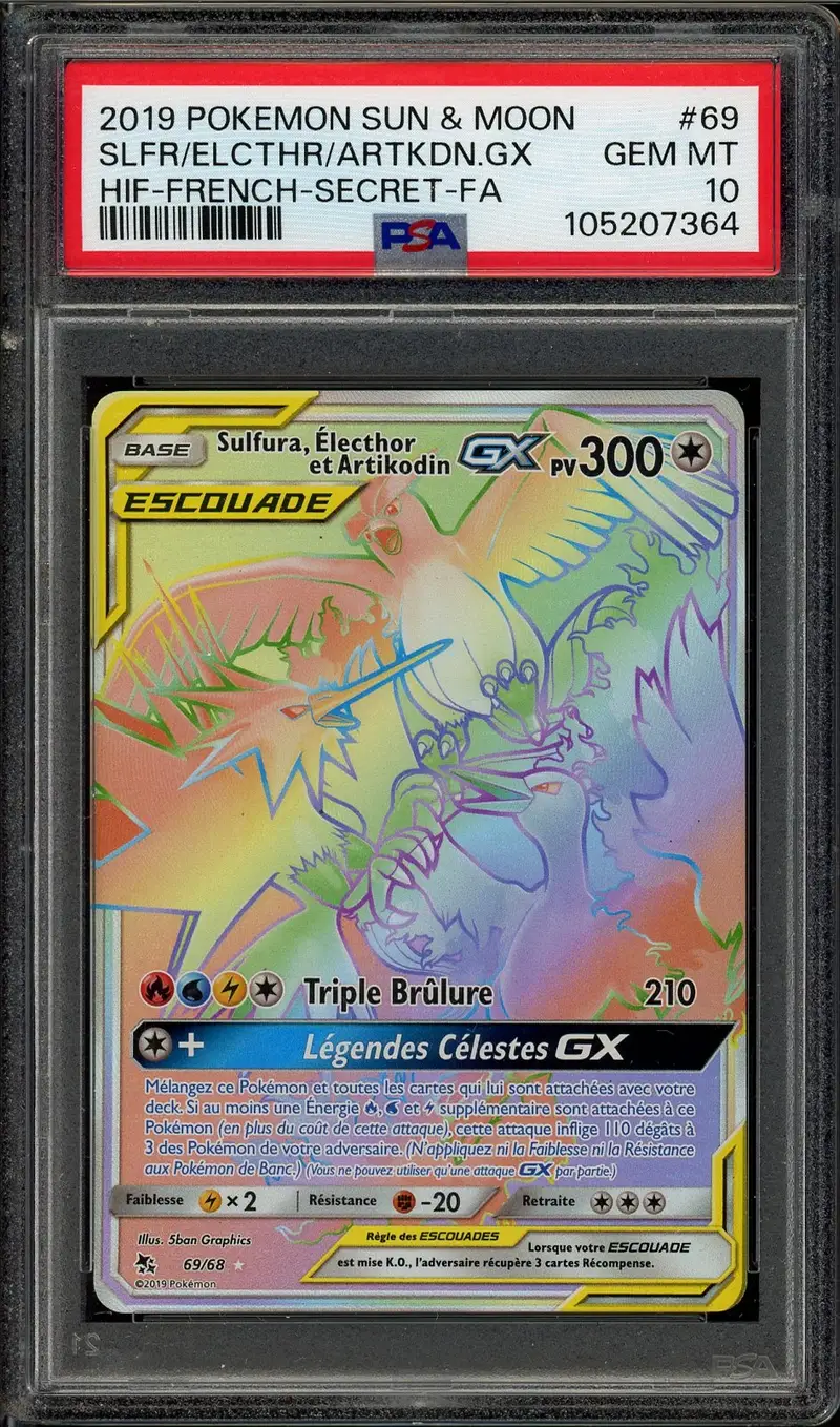 PSA 10 Sulfura, Électhor et Artikodin Gx Rainbow