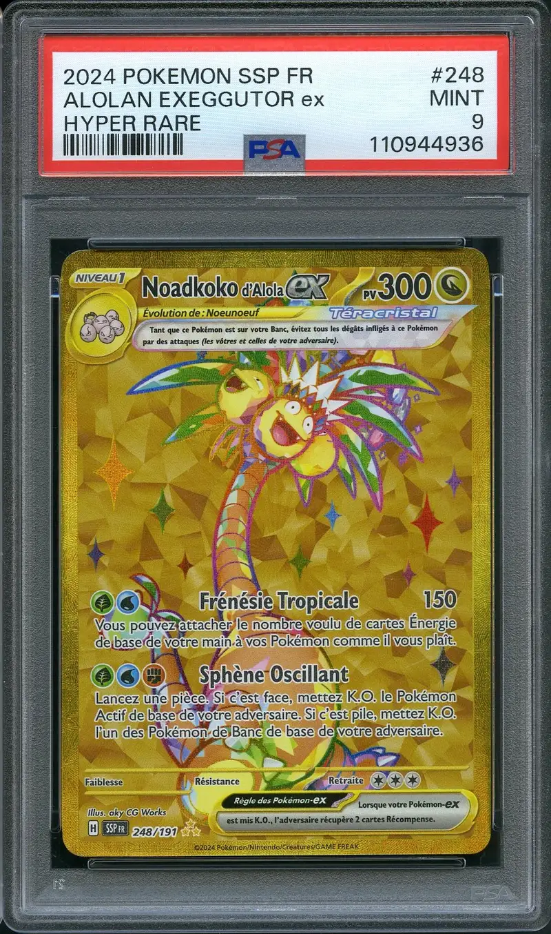 PSA 9 Noadkoko d'Alola Ex Gold