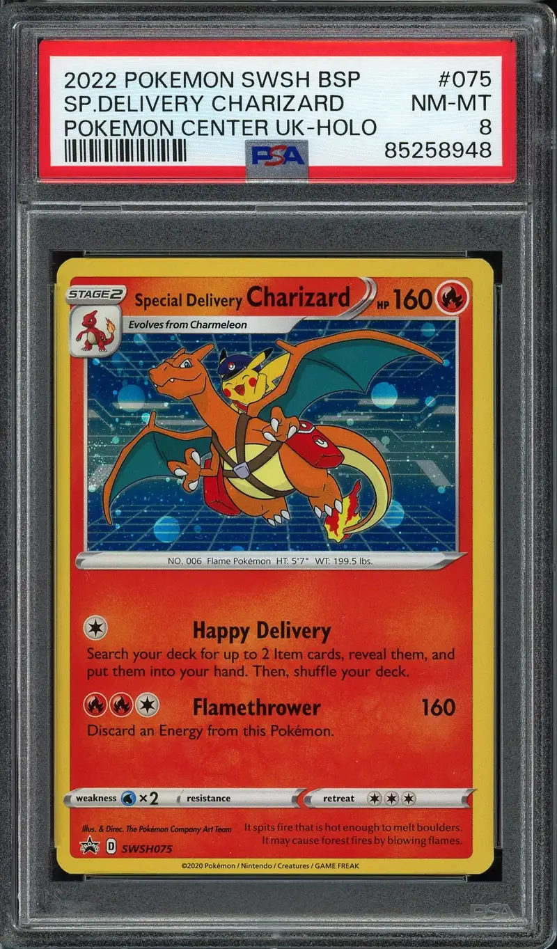 PSA 8 Charizard Special delivery Holo