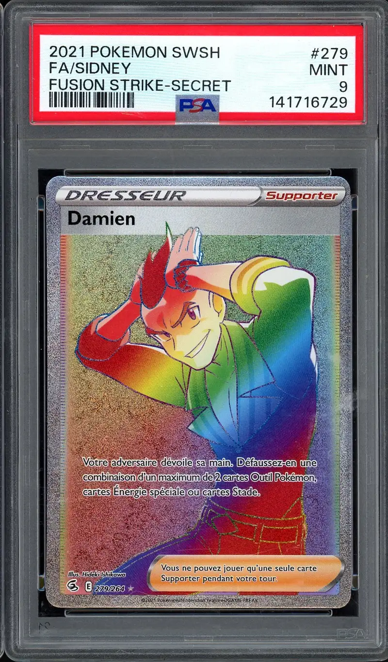 PSA 9 Damien Rainbow
