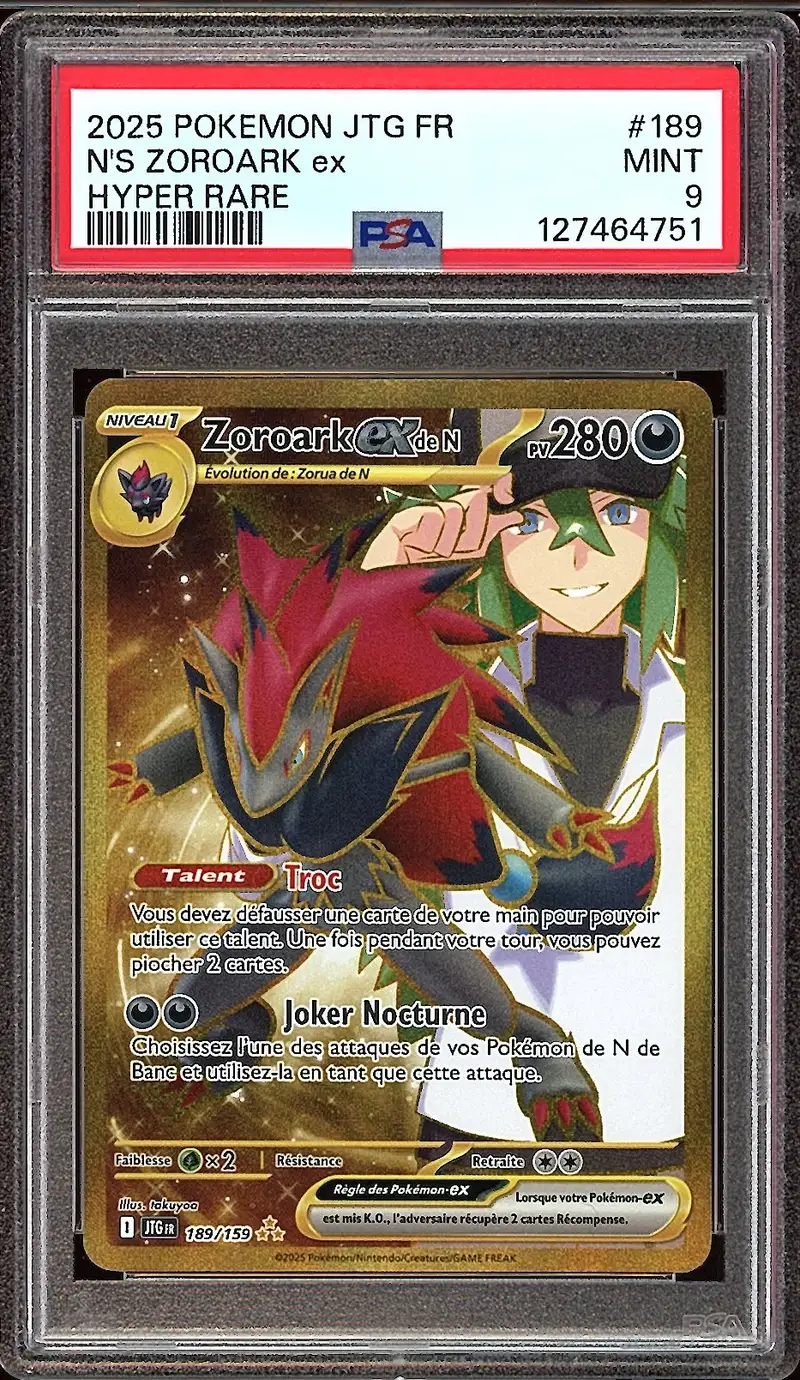 PSA 9 Zoroark Ex de N Gold