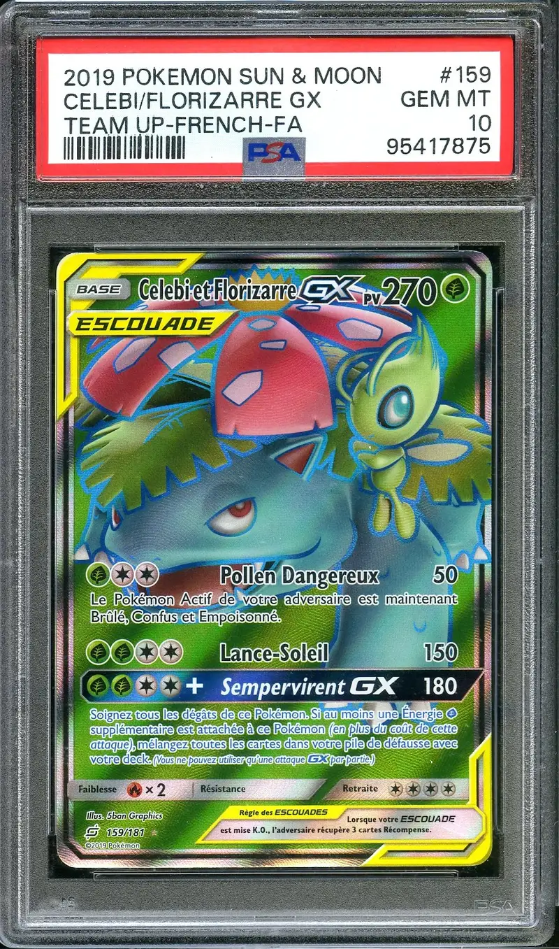 PSA 10 Celebi et Florizarre Gx