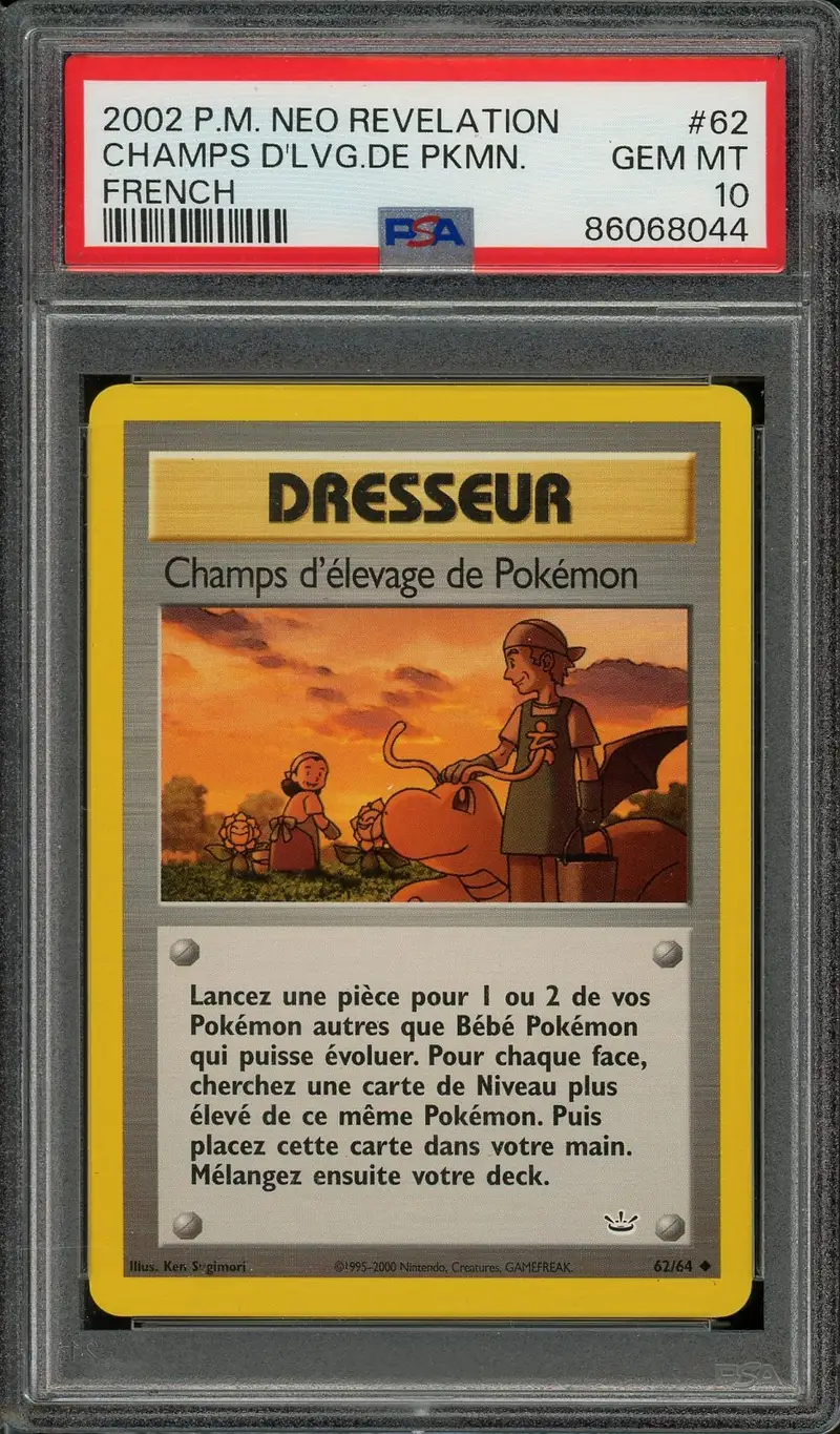 PSA 10 Champs d'élevage de Pokémon