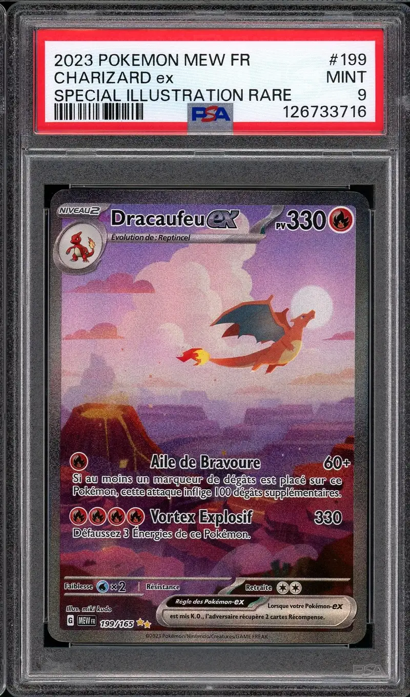PSA 9 Dracaufeu Ex