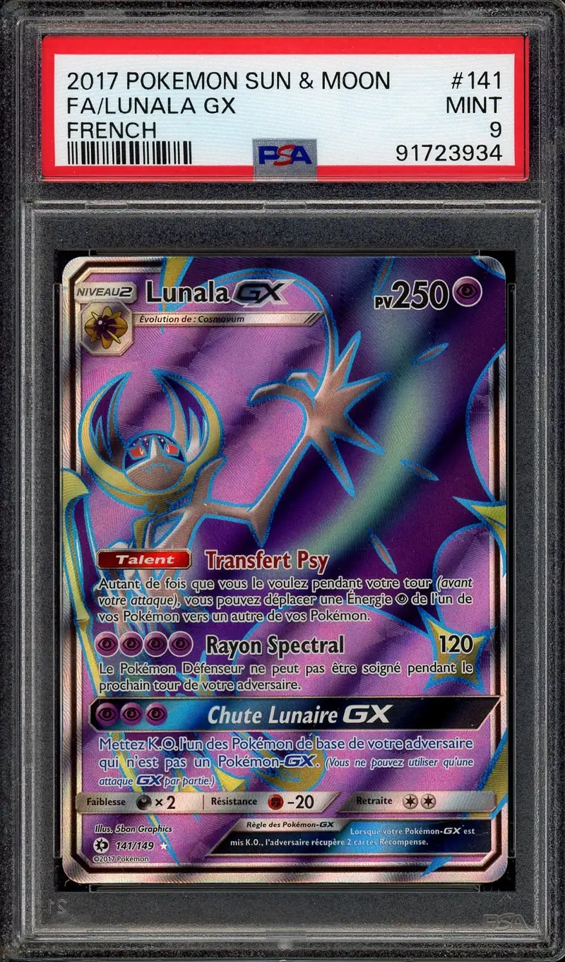 PSA 9 Lunala Gx