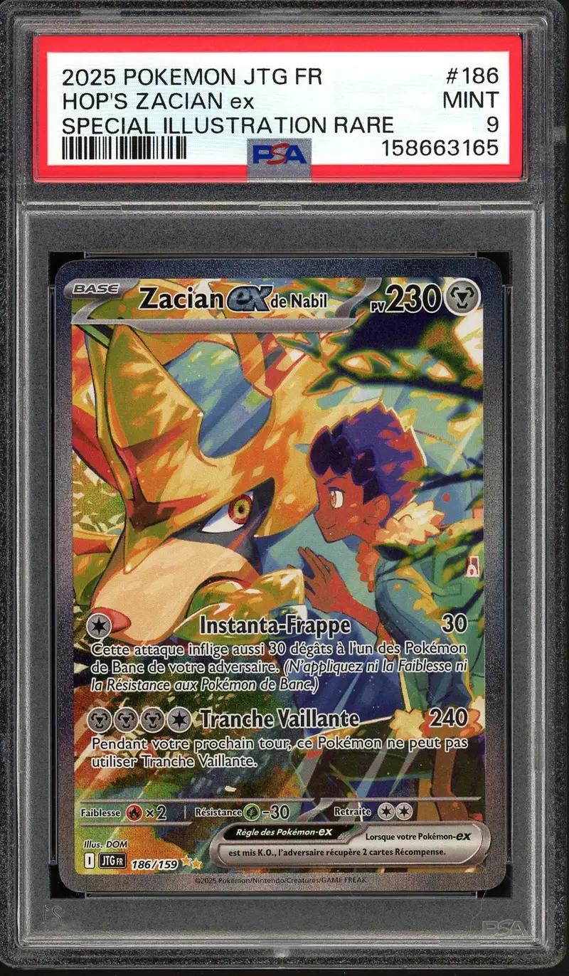 PSA 9 Zacian Ex de Nabil
