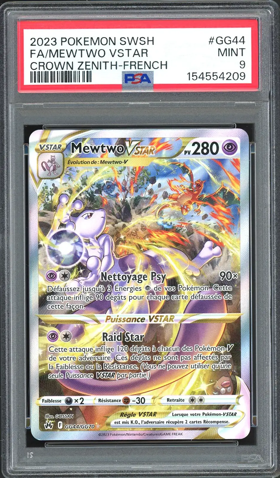 PSA 9 Mewtwo VStar