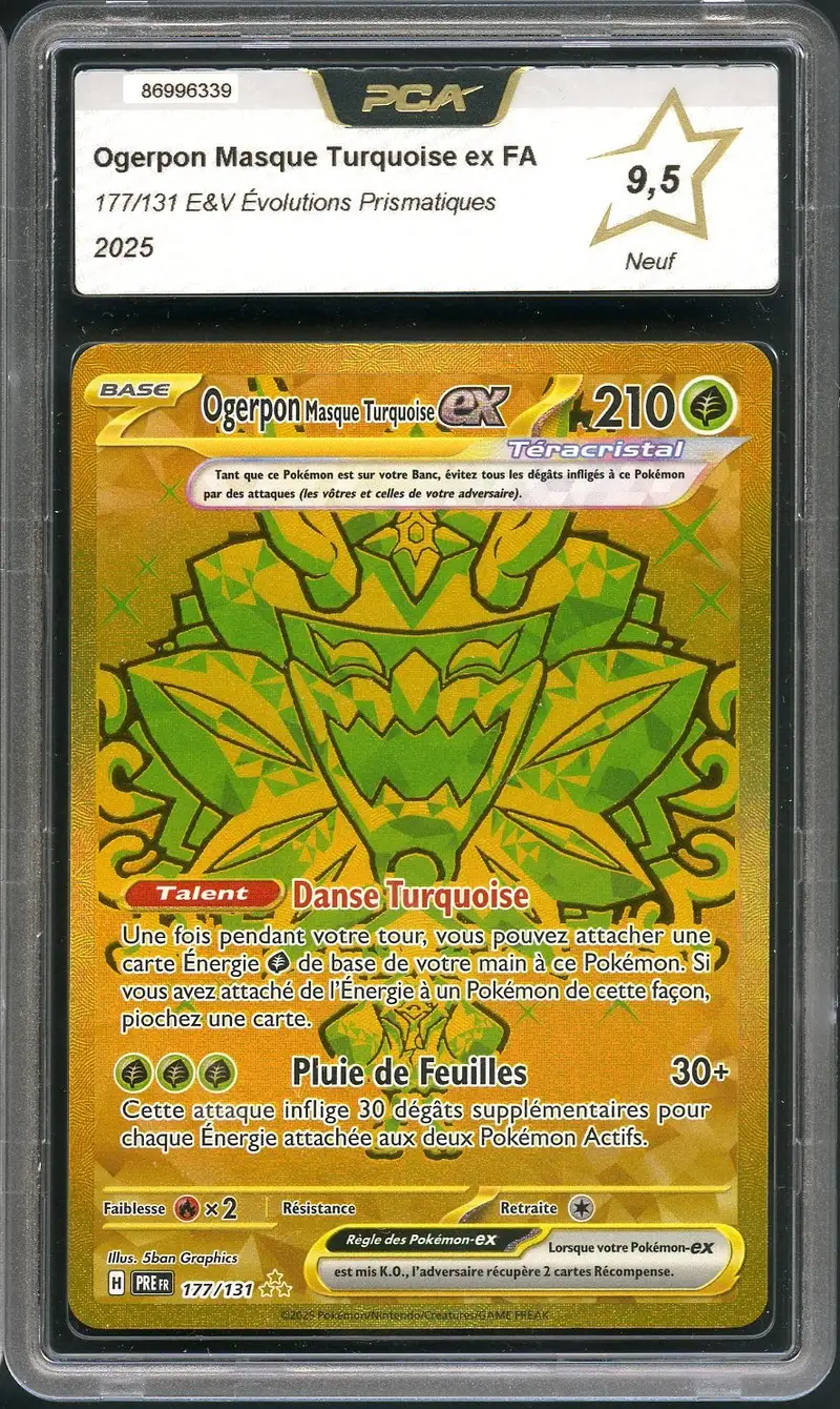 PCA 9.5 Ogerpon Masque Turquoise Ex Gold