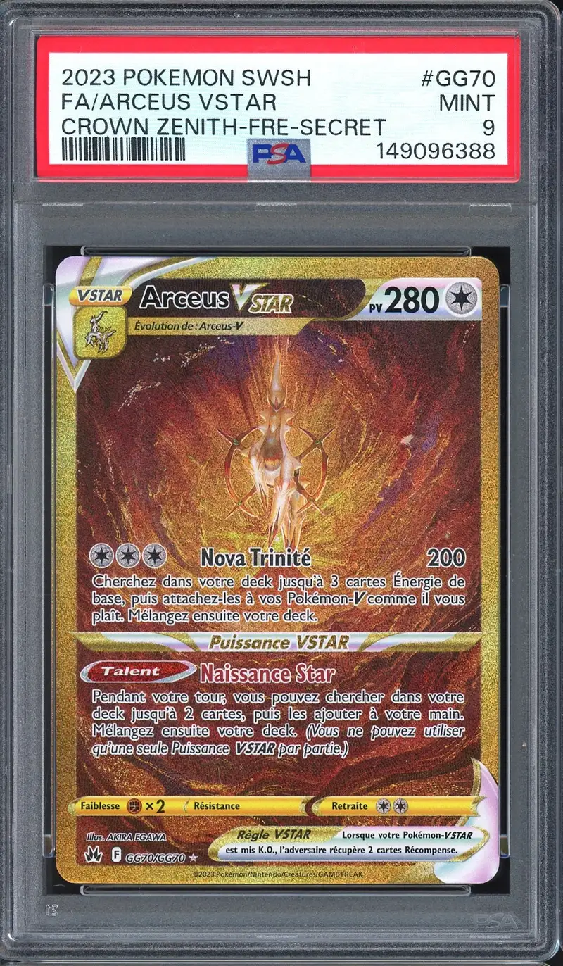 PSA 9 Arceus VStar Gold